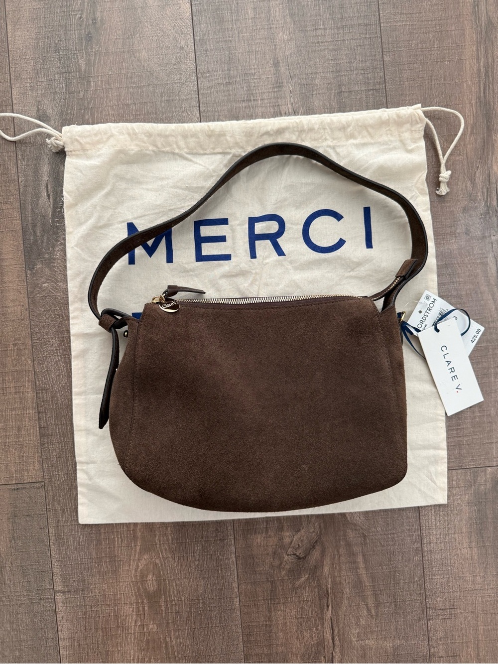 Clare V. Fleurine Suede Shoulder Bag